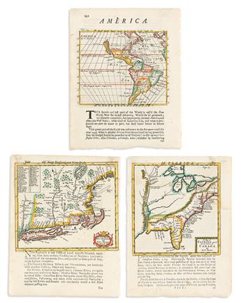 (AMERICA.) Robert Morden. Group of 3 engraved maps.                                                                                              